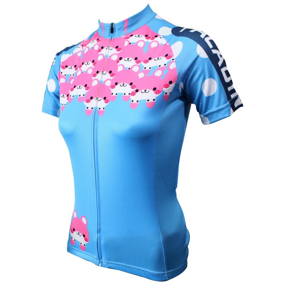 ȶ Bear Accumulation Womens Short Sleeve Cycling Jersey Bike Shirt